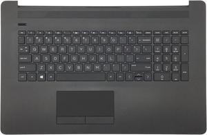 Replacement for HP Laptop 17-by 17-CA 17T-by 17Z-CA Upper Case Palmrest US Keyboard with 73H1 PTP Touchpad Assembly L92780-001 Jet Black