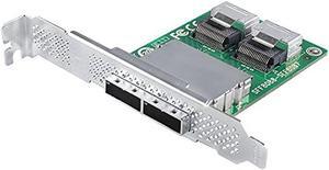 Dual Port SAS Adapter Card 2X Internal SFF-8087 to 2X External SFF-8088 Slot, 6Gb/s, Card with Full-Height and Low-Profile