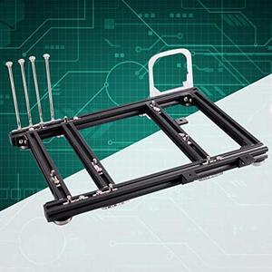M-ATX MATX ITX Computer Open Air Case Bracket Aluminum DIY Bare Frame,Creative Personality DIY Chassis Bracket Open Chassis,PC Test Bench(Black)