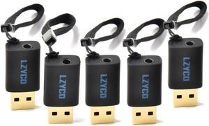 USB to Audio Jack,USB to 3.5mm Jack Audio Adapter,3.5mm to USB,USB Sound Card,USB to Headphone Jack Adapter with 3.5mm Aux Stereo Converter for PS4/PS5/PC/Laptop,with Built-in Chip.Plug and Play(5PCS)