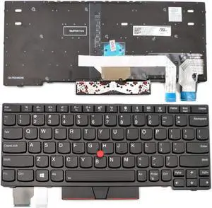 LXDDP Laptop Replacement US Layout Backlit Keyboard for ThinkPad X280 A285 X390 X395 L13 Yoga S2 5th S2 Yoga 5th 01YP200 SN20P33911, Black