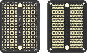 ElectroCookie Mini PCB Prototype Board Solderable Breadboard for DIY Electronics, Compatible for Mini Arduino Soldering Projects, Gold-Plated (50 Pack, Black)