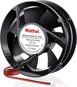 Wathai DC Axial Fan High Ariflow 250CFM Industrial case Cooling Fan 170mm x 150mm 50mm