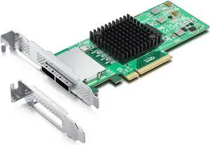 6G External PCIe Controller Card, SAS/SATA HBA Host Bus Adapter, SAS 2008 Chip, PCIE X8, SAS 2.0, 2X Mini SAS SFF-8088 Ports,Same as 9200-8E