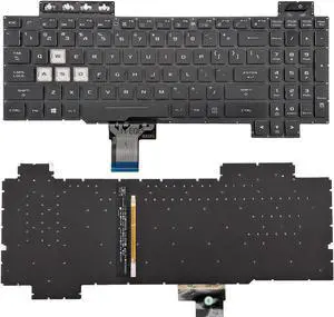 PAEBAI+ Replacement Laptop Keyboard RGB Backlit for Asus TUF Gaming FX505 FX505DD FX505DV FX505DU FX505DY FX505GD FX505GE FX505GM FX505GT FX504 FX705 FX80 US Layout