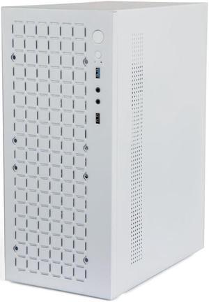 Micro ATX Case PC Case: MATX Case Mini PC ITX Desktop Computer Case Support Micro ATX MATX DTX ITX Mini PC with USB3.0, Support 3.5'' HDD (White)