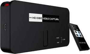 Ezcap284 Standalone Video Capture Card, All in One 1080P Capture Card via HDMI/Ypbpr/AV Input with Remote Control, Compatible with Nintendo Switch PS4 and PS3, Xbox one,N64, Blu-Ray