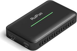 Video Capture Card Black, 4K 60HZ Single HDMI Input Video Capture Card 1080P/60Hz HDMI to USB 3.0 Audio Video Capture Card Compatible with Windows 7/8/8.1/10/11, Linux and Mac OS