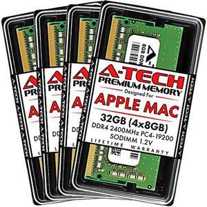 A-Tech 32GB (4x8GB) RAM for Apple iMac 2017 27 inch Retina 5K | DDR4 2400MHz SODIMM PC4-19200 1.2V 260-Pin SO-DIMM Memory Upgrade Kit