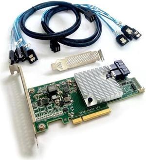 SXTAIGOOD 9300-8I LSI SAS3008 12Gbps SATA/SAS 8-Port HBA IT Mode ZFS FreeNAS unRAID+2*SFF-8643 SATA Cable