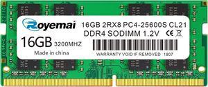 DDR4 25600S PC4 3200 16GB SODIMM DDR4-3200MHz PC4-25600 CL20 2Rx8 1.2V Non-ECC 260 Pin Laptop Memory Module Ram
