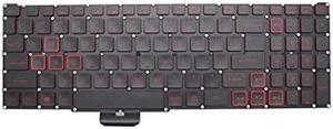 New Replacement Keyboard for Acer Nitro 5 AN515-54 AN515-43 AN517-51 AN715-51 AN515-54-51M5 AN515-54-55YM AN515-54-71FT Laptop Backlit Keyboard Red