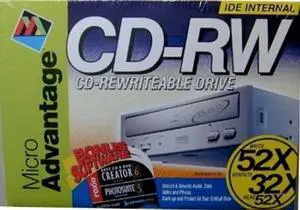 Micro Advantage 52x32x52 Internal CD-RW Drive, IDE Interface,