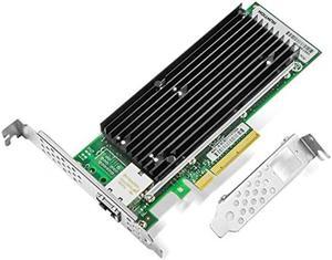 10Gb PCI-E NIC Network Card,Single Copper RJ45 Port with Intel X540-T1 Controller,PCI Express v3.0 X8,Ethernet Adapter for Windows Server/Windows/Linux/ESX, Compare to Intel X540-BT1