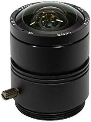 Arducam 120 Degree Ultra Wide Angle CS Lens for Raspberry Pi HQ Camera, 3.2mm Focal Length with Manual Focus