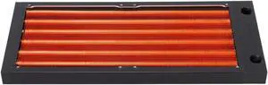 Water Cooling Radiator, 120 240 360mm 17mm Thick Fan CPU Liquid Cooler,Multiple Pipes,Water Discharge G1 4 Heat Exchangers,for Computer (240mm)