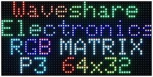 RGB Full-Color LED Matrix Panel Display, 64x32 Pixels for Raspberry Pi, Pico, ESP32, Ardui,etc, Adjustable Brightness