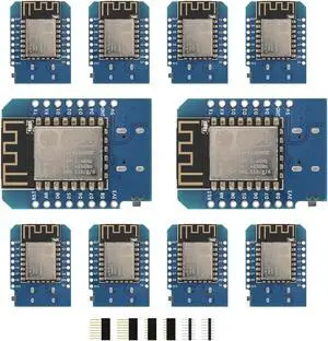 YEJMKJ 10pcs D1 Mini NodeMcu ESP8266 Module Type-C USB ESP-12F WLAN WiFi Internet Development Board Base on ESP8266 ESP-12F Compatible with Arduino, WeMos D1 Mini