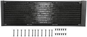 ASHATA Water Cooling Radiator,Aluminium Computer Heat Exchanger Radiator Water Cooler 12 Tubes Computer Heat Exchanger for PC (120mm/ 240mm/ 360mm)(360mm)