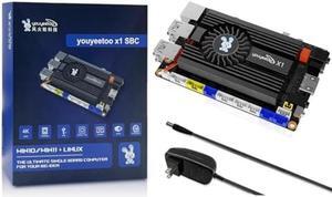 WayPonDEV youyeetoo X1 X86 Single Board Computer - A 64bit Windows 10/11/Linux Mini PC with in-tel Celeron N5105, Support Optional WiFi&BT, M.2 2280 NVMe or SATA SSD(8GB RAM+256GB Storage)