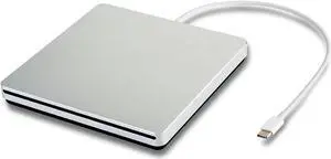 tengertang Type-C Super External Drive,USB Portable External DVD/CD Drive Burner/Reader/Rewriter for The Latest MacBook/MacBook Pro/ASUS/DELL Latitude with USB-C Port (Silver.)