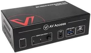 AV Access 8K KVM Switch 2 Computers 1 Monitor with HDMI 2.1, USB 3.0 & Hotkey Switching, Supports 10K@120hz, 8K@120hz, 1080P@240hz & 2K@165hz for All Operating Systems, Ideal for Gaming, Workstation