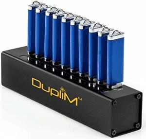 DupliM 1 to 10 Mini USB 3.0 Flash Drive Duplicator Copier Burner Computer Connected for MAC and PC