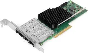 Vogzone 10Gb PCI-E NIC Network Card for Intel X710-DA4,100MbE/1GbE/10GbE Quad SFP+ Ports, with Intel XL710-BM1 Chip,10GbE PCI Express 3.0 X8 Ethernet Adapter Support Windows/Linux/VMware