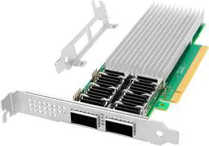 Vogzone 100Gb PCI-E NIC Network Card for Intel E810-CQDA2, 25GbE/50GbE/100GbE Dual QSFP28 Ports, with Intel E810 CAM2 Chip,100GbE PCI Express 4.0 X16 Ethernet Adapter Support RDMA iWARP/RoCEv2/UEFI