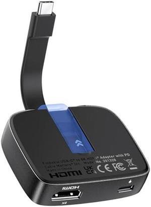 Cable Matters Portable 48Gbps USB C to HDMI 2.1 Adapter with 100W Host Charging, 4K 120Hz /8K 60Hz HDR - Thunderbolt 4 Compatible with iPhone 15 Pro Max - Maximum Resolution on Any MacBook is 4K@60Hz