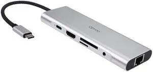9-in-1 USB C Hub Multiple Adapter, 3 USB 3.0 Ports up to 5Gbps Transfer, 4K@30Hz HDMI, 60W PD, SD/TF Card Reader, 3.5mm Audio Jack & Ethernet, USB-C Hub for MacBook and Other Type-C Devices