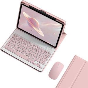 KMXDD Keyboard Case Mouse Compatible with iPad 9th Generation 10.2 iPad 8th 7th Generation iPad Air 3rd Gen iPad Pro 10.5 inch Keyboard Case Color Keys Removable Keyboard,Pink