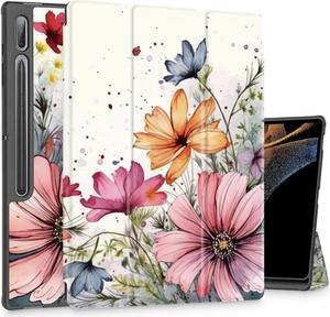 Mektron Tablet Case for Samsung Tab S9 Ultra 14.6 Inch 2023 SM-X910/X916/X918,Built-on Pencil Holder Hard Cover with Auto Wake/Sleep, Multi-Angle Stand for Galaxy Tab S9 Ultra 14.6",A-Colorful Floral
