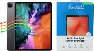 Ocushield Anti Blue Light Screen Protector for Apple iPad Pro 12.9" (2018-2022) - Blue Light Filter for iPad - Eye Protection - Accredited Medical Device - Anti-Glare