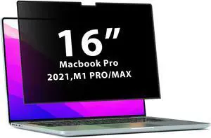 PYS Privacy Screen Macbook 16 inch, Compatible with Macbook 16.2 inch (2021-2023) [M2 Pro / M2 Max / M1 Pro / M1 Max], Anti-Spy/Bubble Free/Removable