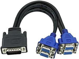 suckoo Graphics Card DMS 59pin to 4 Port VGA Cable Computer Host External vga Monitor TV Projector Adapter Converter Splitter 25cm