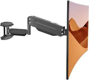 suptek Single Monitor Wall Mount for 13 to 32 Inch Screens, Gas Spring Monitor Arm Wall Mount Holds Up to 10KG/22lbs, Full Motion Adjustable,VESA Mount 75x75/100x100mm(WM18)