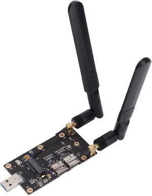 NGFF M.2 to USB 3.0 Adapter,Dual SIM Card Slot LTE Modem,with Antenna Screw,Support Dual SIM Card Push Connector,Suitable for LTE/4G/5G Module