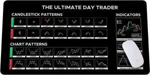 Designfullprint Stock Market Day Trader Gift Crypto Gift Trader Investor Gift Mouse Mat Large Gaming Pad for Mouse and Keyboard Mouse Mat Pad QDH