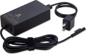 102W 15V 6.33A Power Adapter Charger Compatible with Surface Book 2 1, Surface Laptop 3 2 1, Surface Pro X Pro 7 Pro 6 Pro 5 Pro 4 Pro 3 and Surface Go with Additional USB Port and 6ft Power Cord