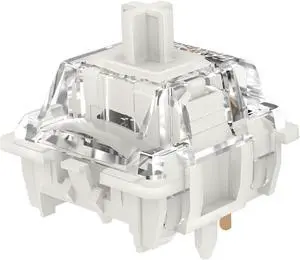 Gateron G Pro 3.0 White Switches for Mechanical Keyboard,5-Pin 38gf Linear/Pre Lubed/Pin Stronger/Silent/RGB Switches(72pcs,White,5-Pin)