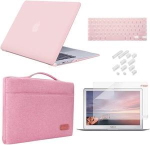 iCasso Compatible with MacBook Pro 16 Inch Case 2019 Release Model A2141 Bundle 5 in 1 Hard Plastic Case Sleeve Screen Protector Keyboard Cover  Dust Plug Compatible MacBook Pro 16  Pink