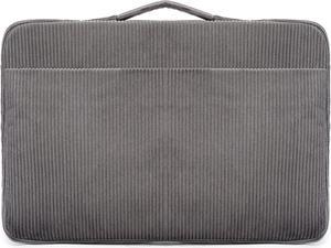 Kinmac Corduroy 360deg Protective Water Resistant Laptop Case Bag Sleeve Compatible with LG Gram 16 inch and 156 inch16 inch Laptop Grey