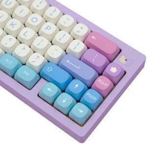 ZXMICYFA PBT Keycaps, 126 Keys Customized Keycaps, Cute Dye Sublimation Theme Keycap Set MOA Profile Keycaps for American Layout Cherry Gateron MX Switch Mechanical Keyboard