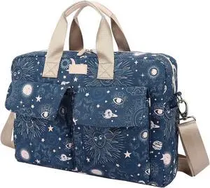 SANFAN Laptop Briefcase, Water Repellent Multi-Functional Shoulder Messenger Case Bag For MacBook Pro 15 inch and 16 inch-16 inch Laptop(Sol de Mayo)