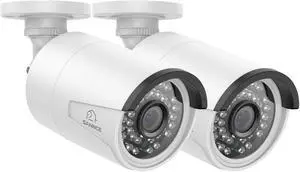 SANNCE 4K 8MP PoE IP Security Camera for PoE NVR, 2Pcs Outdoor Weatherproof Cameras with Smart IR LEDs, Night Vision, Motion Detection, One-Way Audio, Compatible with Alexa