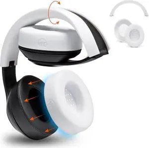 WC SweatZ and BandZ Protective Sweat Cover & Headband Cover Bundle for Beats Studio Headphones by Wicked Cushions | White