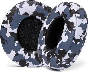 WC Extra Thick Replacement Earpads for Beats Solo 2 & 3 by Wicked Cushions - Ear Pads for Beats Solo 2 & 3 Wireless ON-Ear Headphones - Soft Leather, Luxury Memory Foam, Strong Adhesive | Snow Camo