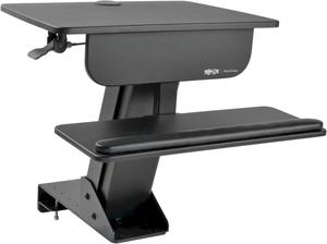 Tripp Lite Sit Stand Desktop Workstation, Adjustable Standing Desk with Clamp