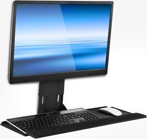 Mount-It! Monitor and Keyboard Wall Mount, Height Adjustable Standing VESA Keyboard Tray, 25 Inch Wide Platform with Mouse Pad (MI-7915)
